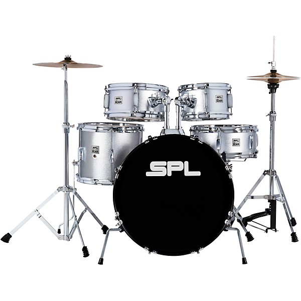 Sound Percussion Labs Junior Kicker 5-Piece Drum Set Metallic Silver