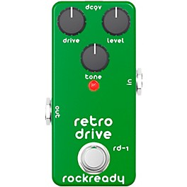 rockready Retro Drive Mini Guitar Effect Pedal Kelly Green