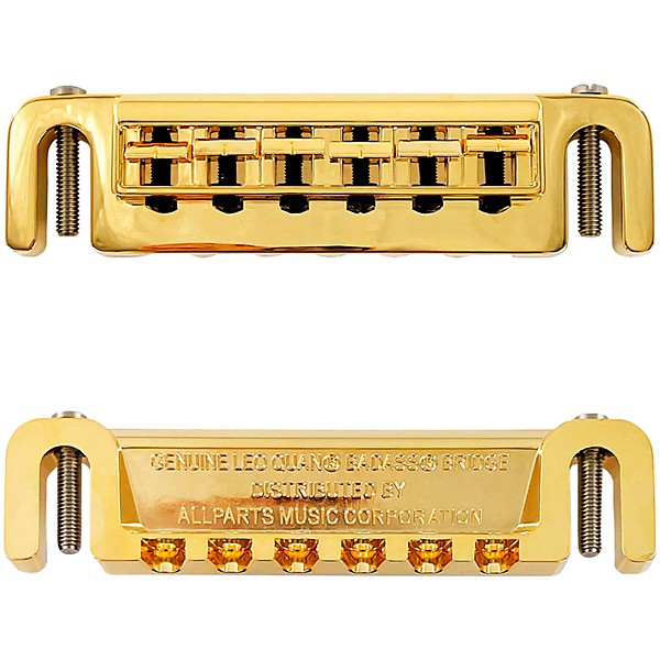 Leo Quan Badass Wraparound Guitar Bridge With SAE 5/16" Locking Studs Gold