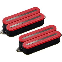 Fishman Fluence Open Core Modern Humbucker 7-String Black Nickel Blades Electric Guitar Pickup Set Red