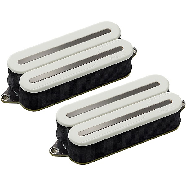 Fishman Fluence Open Core Modern Humbucker 7-String Black Nickel Blades Electric Guitar Pickup Set White