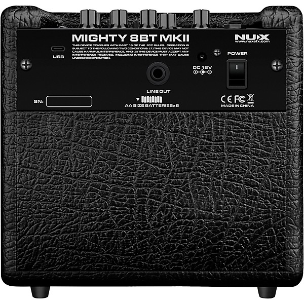 NUX Mighty 8BT MKII 8W Portable Modeling Amp Black