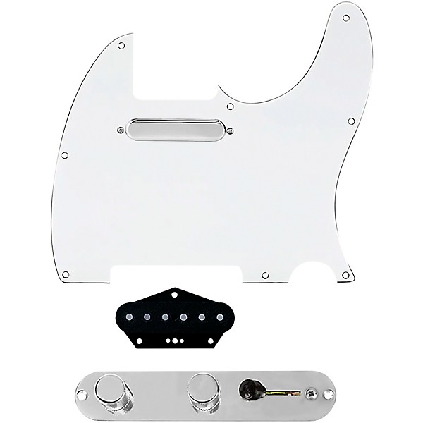 920d Custom Texas Grit Loaded Pickguard for Tele With T4W-REV-C Control Plate White