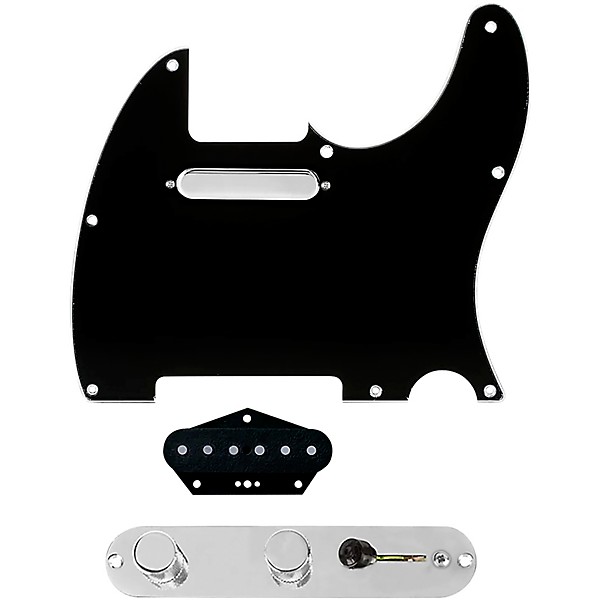 920D Custom Texas Grit Loaded Pickguard for Tele With T4W-REV-C Control Plate Black