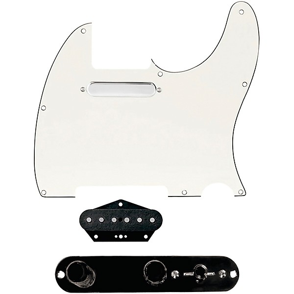 920d Custom Texas Grit Loaded Pickguard for Tele With T4W-REV-B Control Plate Parchment