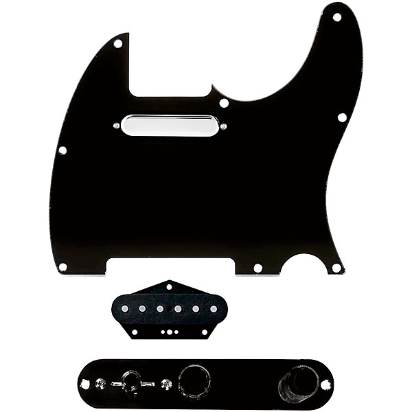 920d Custom Texas Grit Loaded Pickguard for Tele With T3W-B Control Plate Black