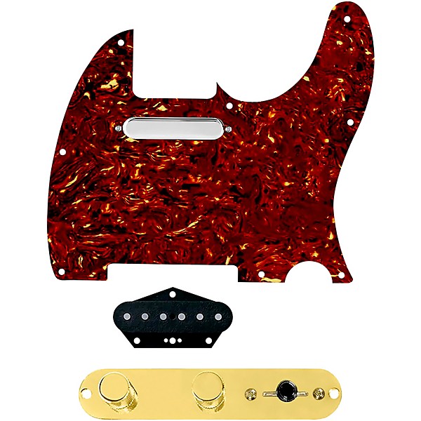 920d Custom Texas Grit Loaded Pickguard for Tele With T4W-REV-G Control Plate Tortoise