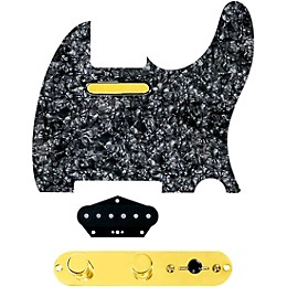 920d Custom Gold Foil Loaded Pickguard for Tele With T4W-REV-G Control Plate Black Pearl