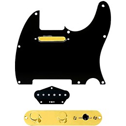 920d Custom Gold Foil Loaded Pickguard for Tele With T4W-REV-G Control Plate Black