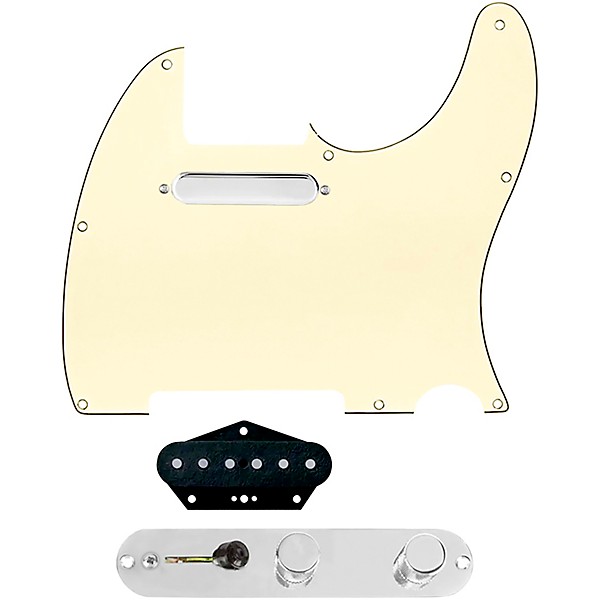 920d Custom Texas Vintage Loaded Pickguard for Tele With T3W-C Control Plate Aged White