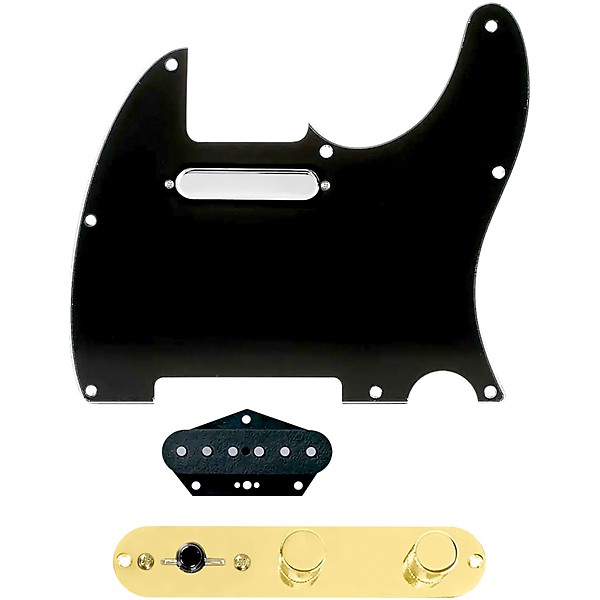 920D Custom Texas Grit Loaded Pickguard for Tele With T4W-G Control Plate Black