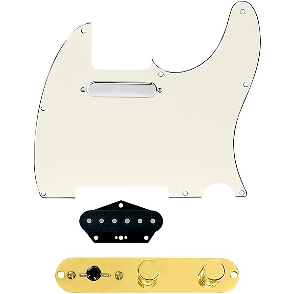 920d Custom Texas Vintage Loaded Pickguard for Tele With T4W-G Control Plate Parchment