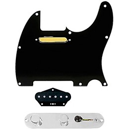 920d Custom Gold Foil Loaded Pickguard for Tele With T4W-REV-C Control Plate Black