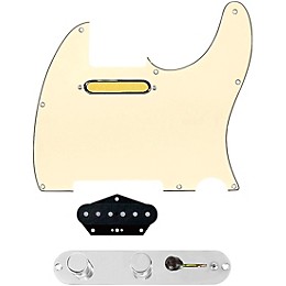 920D Custom Gold Foil Loaded Pickguard for Tele With T4W-REV-C Control Plate Aged White
