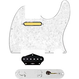 920d Custom Gold Foil Loaded Pickguard for Tele With T4W-REV-C Control Plate White Pearl