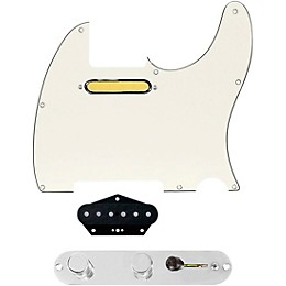 920d Custom Gold Foil Loaded Pickguard for Tele With T4W-REV-C Control Plate Parchment