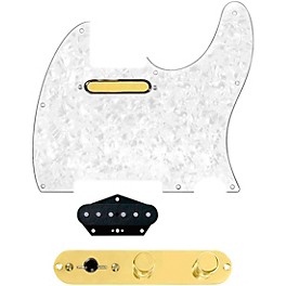 920d Custom Gold Foil Loaded Pickguar... 920d Custom Gold Foil Loaded Pickguard for Tele With T4W-G Control Plate White Pearl