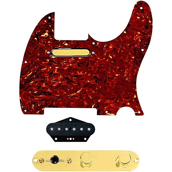 920d Custom Gold Foil Loaded Pickguard for Tele With T4W-G Control Plate Tortoise