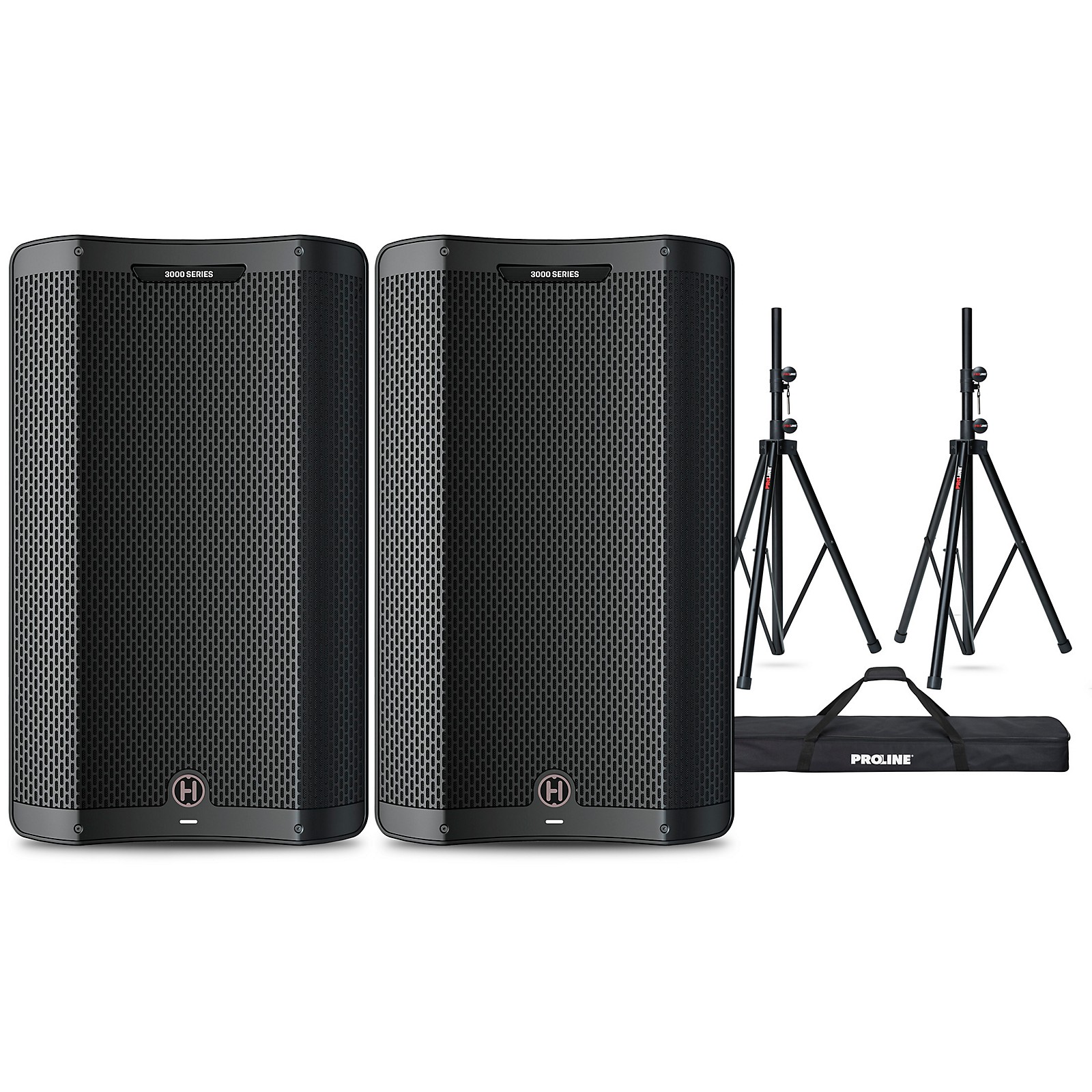 Harbinger VARI 3415 15" Powered Speakers Package With Stands Guitar