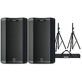 Harbinger VARI 3415 15" Powered Speakers Package With Stands