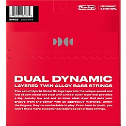 Dunlop Dual Dynamic Hybrid Nickel 5-String Electric Bass Strings 45 - 125