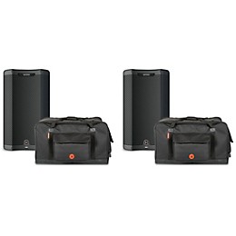 Harbinger VARI V3415 15" Powered Speakers Package With Avenue II Road Runner Bags