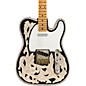 Fender Custom Shop Limited Edition Waylon Jennings Telecaster Relic Electric Guitar Black and White Tooled Leather over Butterscotch Blonde thumbnail
