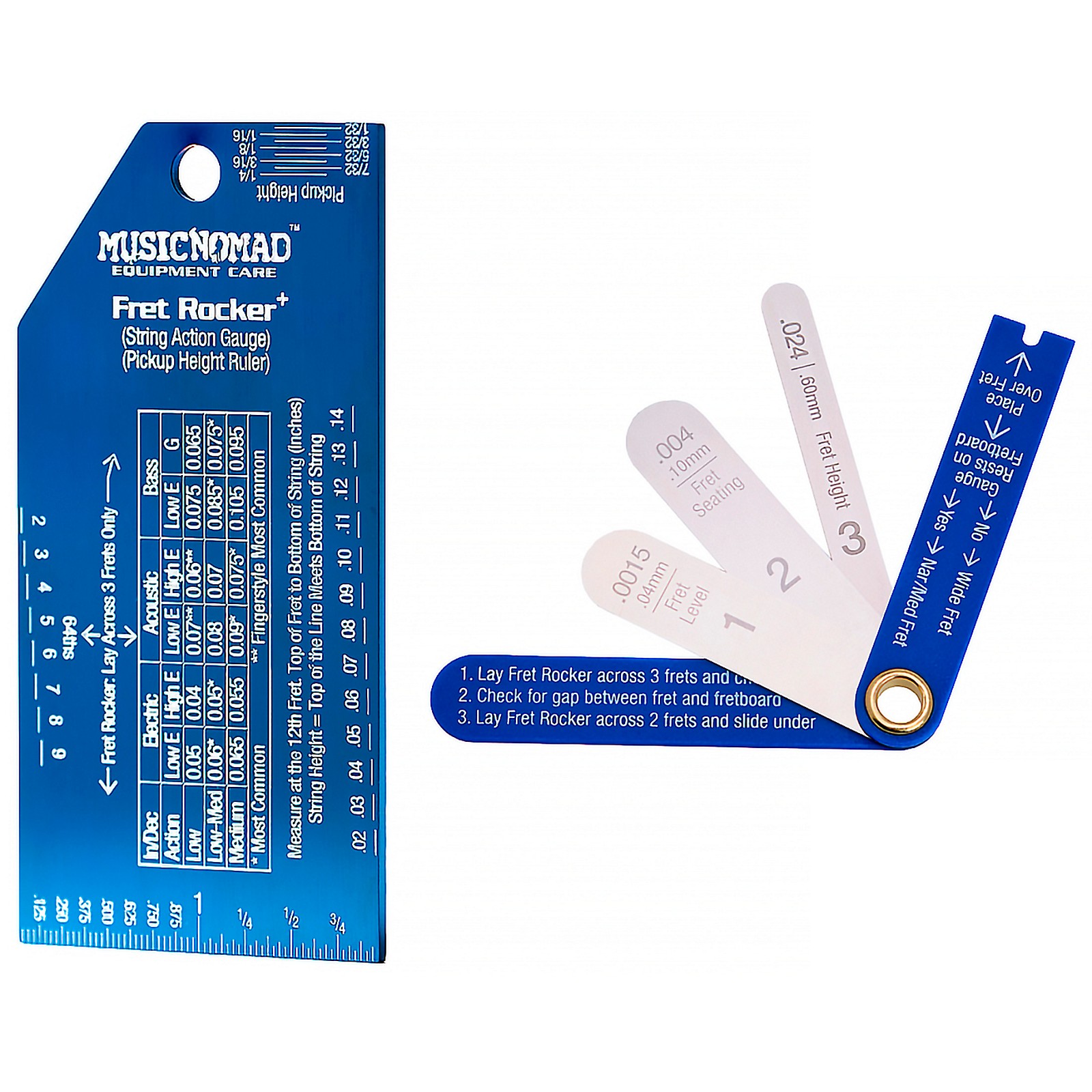 Music Nomad Precision Fret Rocker+ and Fret Gauge Kit | Guitar Center