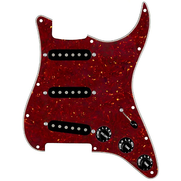 920d Custom Vintage American Loaded Pickguard for Strat With Black Pickups and S5W-BL-V Wiring Harness Tortoise
