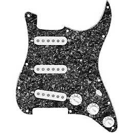 920d Custom Vintage American Loaded Pickguard for Strat With White Pickups and S5W-BL-V Wiring Harness Black Pearl