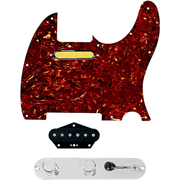 920d Custom Gold Foil Loaded Pickguard for Tele With T3W-REV-C Control Plate Tortoise