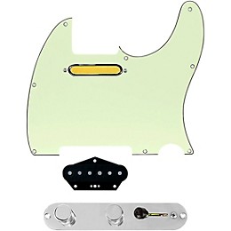 920d Custom Gold Foil Loaded Pickguard for Tele With T3W-REV-C Control Plate Mint Green