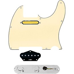 920D Custom Gold Foil Loaded Pickguard for Tele With T3W-REV-C Control Plate Aged White