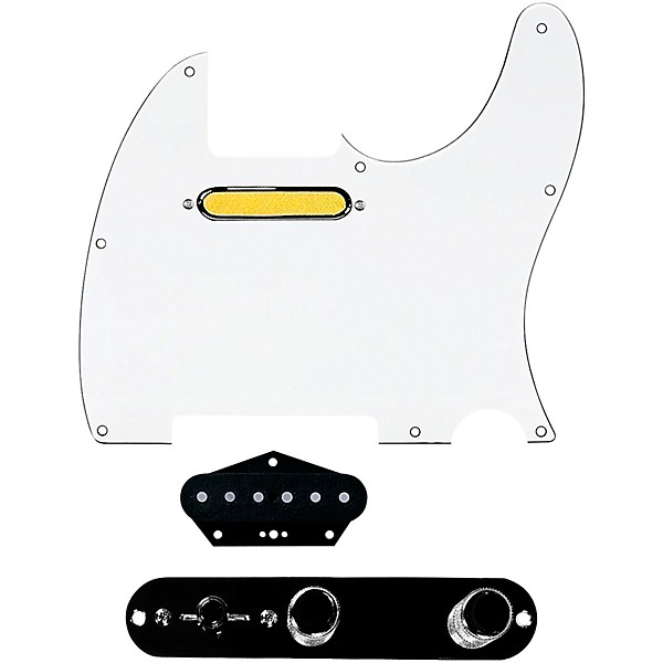 920d Custom Gold Foil Loaded Pickguard for Tele With T3W-B Control Plate White
