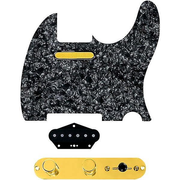 920D Custom Gold Foil Loaded Pickguard for Tele With T3W-REV-G Control Plate Black Pearl,New Products : American Fashion Style Bags On Sale