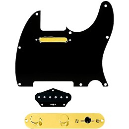920D Custom Gold Foil Loaded Pickguard for Tele With T3W-REV-G Control Plate Black