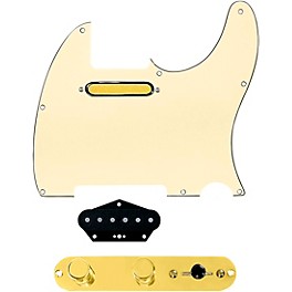 920d Custom Gold Foil Loaded Pickg... 920d Custom Gold Foil Loaded Pickguard for Tele With T3W-REV-G Control Plate Aged White