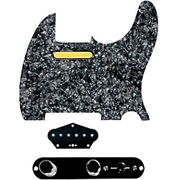 920D Custom Gold Foil Loaded Pickguard for Tele With T3W-REV-B Control Plate Black Pearl