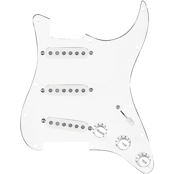 920d Custom Texas Vintage Loaded Pickguard for Strat With White Pickups and S5W Wiring Harness White