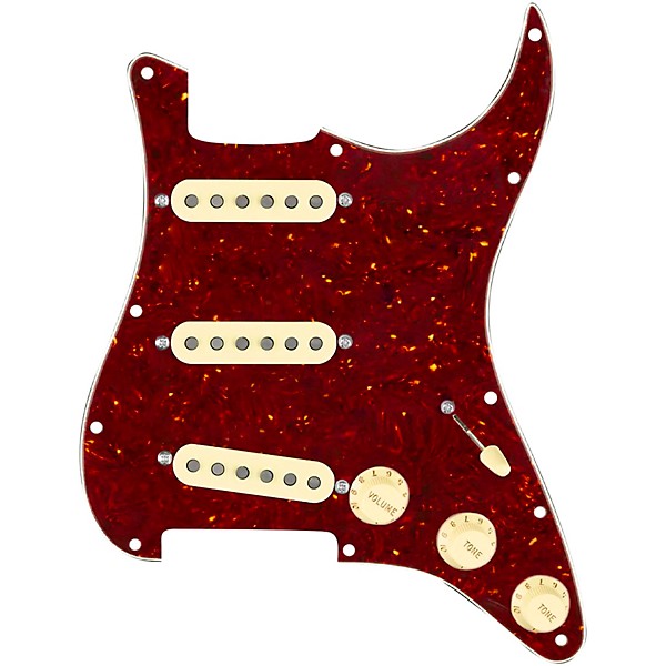 920d Custom Vintage American Loaded Pickguard for Strat With Aged White Pickups and S5W Wiring Harness Tortoise