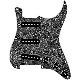 920d Custom Texas Growler Loaded Pickguard for Strat With Black Pickups and S5W Wiring Harness Black Pearl