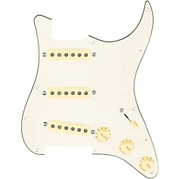 920d Custom Texas Vintage Loaded Pickguard for Strat With Aged White Pickups and S5W-BL-V Wiring Harness Parchment