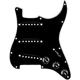 920d Custom Texas Growler Loaded Pickguard for Strat With Black Pickups and S5W-BL-V Wiring Harness Black