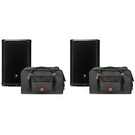 JBL PRX915 Powered Speaker Pair With Road Runner Bags