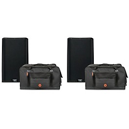 QSC K12.2 12" Powered Speaker Pair With Road Runner Bags