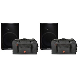 QSC CP12 Powered Speaker Pair With Road Runner Bags