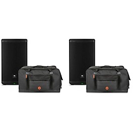 JBL EON712 Powered Speaker Pair With Road Runner Bags