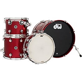 ... DW DWe Wireless Acoustic-Electronic Convertible 4-Piece Shell Pack With 20" Bass Drum Lacquer Custom Specialty Black Cherry Metallic