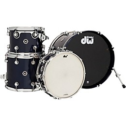 DW DWe Wireless Acoustic-Electronic Convertible 4-Piece Shell Pack With 20" Bass Drum Lacquer Custom Specialty Midnight Blue Metallic
