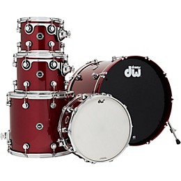 DW DWe Wireless Acoustic-Electronic Convertible 5-Piece Shell Pack With 22" Bass Drum Lacquer Custom Specialty Black Cherry Metallic